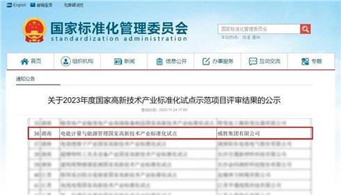 喜訊|威勝集團(tuán)榮獲2023年度“國(guó)家高新技術(shù)產(chǎn)業(yè)標(biāo)準(zhǔn)化試點(diǎn)示范”稱號(hào)！